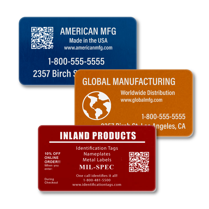 engraving nameplates business cards anodized aluminum