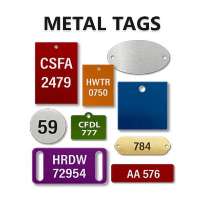 Metal Tags - Blank Metal Tags and Engraved Metal Tags
