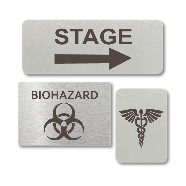Custom Stainless Steel Labels - Engraved Metal Tags Up to 4x2