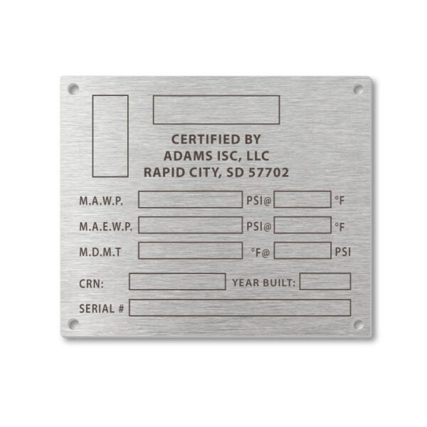 Custom Stainless Steel Data Plates