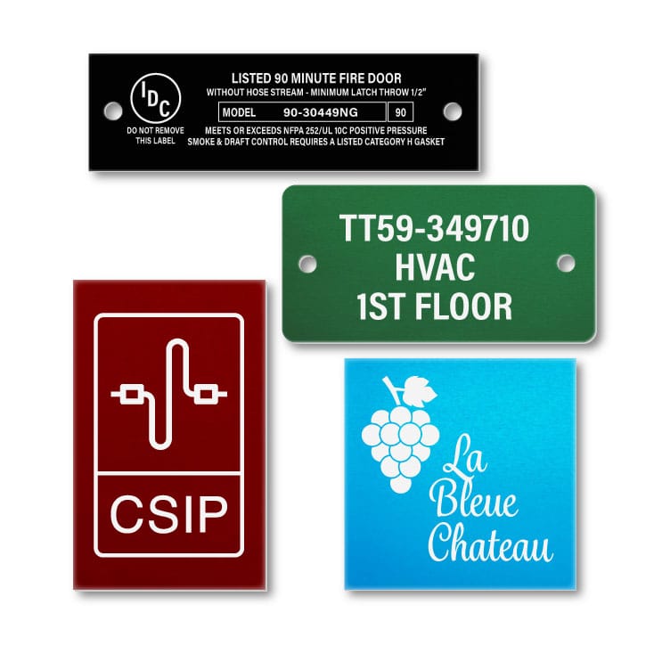 Custom Metal Tags - Engraved Anodized Aluminum 1 Aluminum Custom Engraved Tags & Plates
