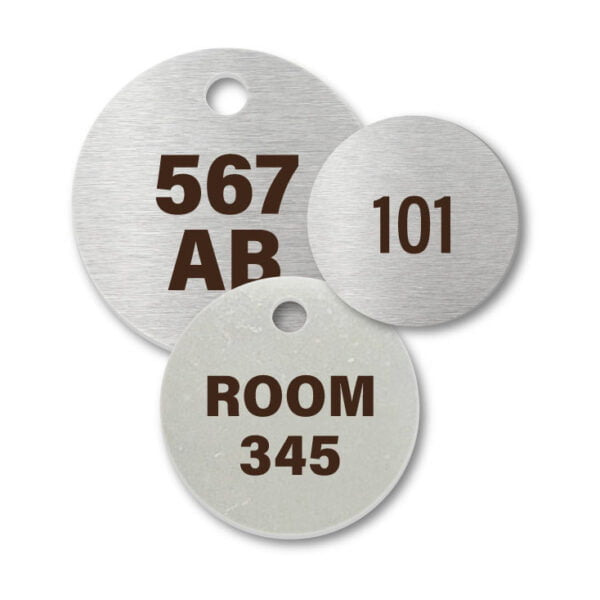 Stainless Steel Round Numbered Tags