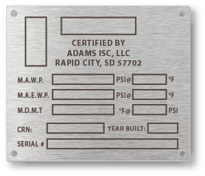 Serial Number Plates : IdentificationTags.com