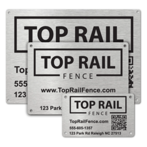 Top Rail Fence Aluminum Plates