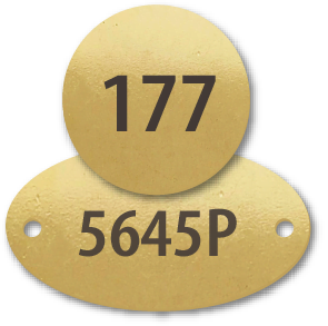 brass locker tags engraved