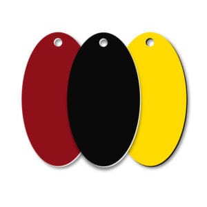 Plastic Oval One Hole Blank Tags