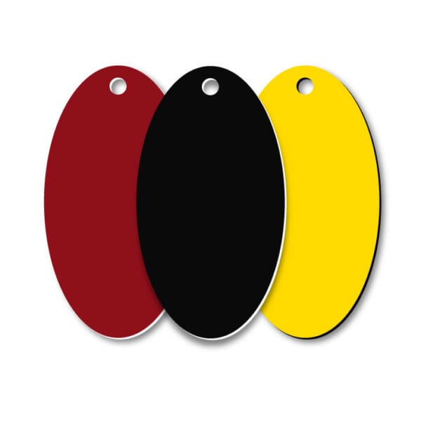 Plastic Oval One Hole Blank Tags