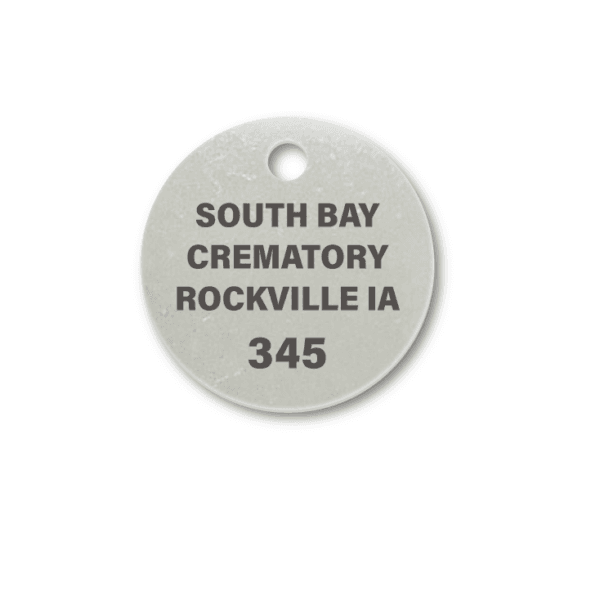 Stainless Steel Round Engraved Cremation Tags