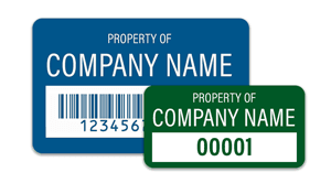 Serial Number Labels 6 Engraved Aluminum Asset Tags